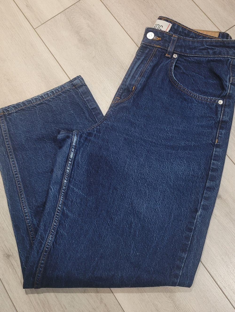 BDG Women's High Waist Tapered Baggy Denim Jeans 30 Dark Wash Blue Casual Y2K